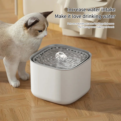 3L Automatic Cat Water Fountain with Recirculating Filter and Large Capacity - USB Electric Silent Water Dispenser for Cats