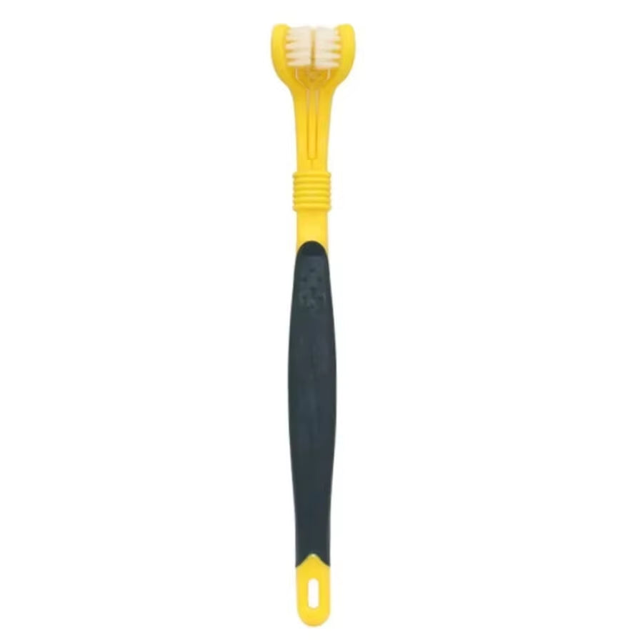 3-Sided Plastic Toothbrush for Dogs and Cats - Tartar Removal and Oral Care Tool