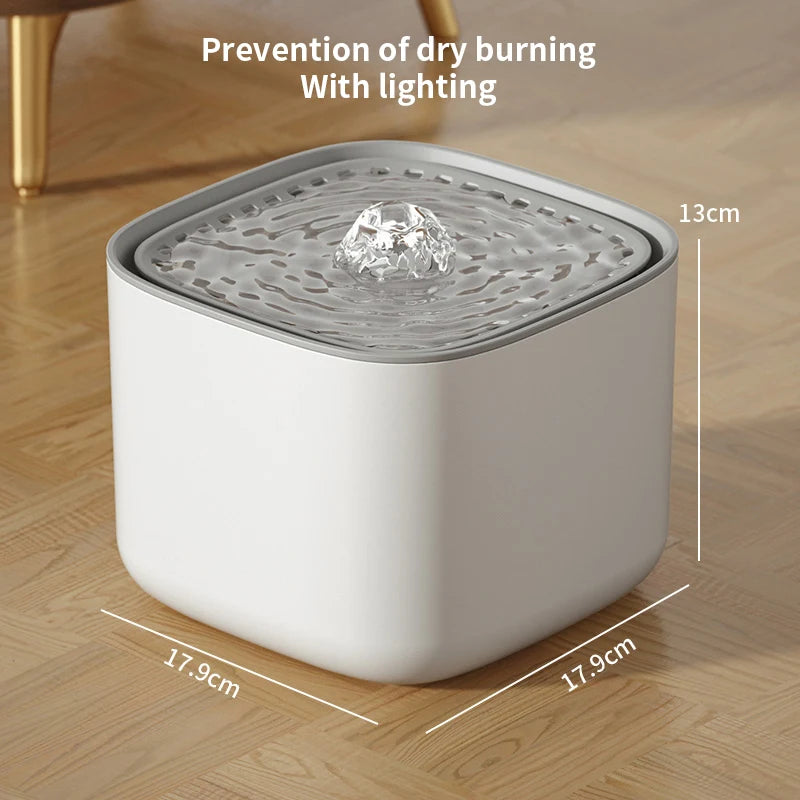 3L Automatic Cat Water Fountain with Recirculating Filter and Large Capacity - USB Electric Silent Water Dispenser for Cats