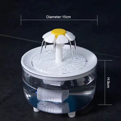 Automatic Pet Water Fountain with USB Power, Quiet Operation, 1200ml Capacity, Recirculating Filtered Water Dispenser for Cats