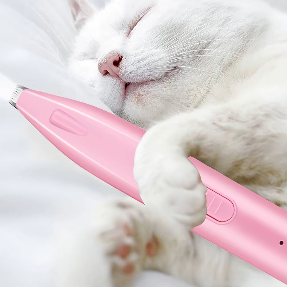Electric Dog Hair Trimmer - Professional Pet Grooming Tool for Dogs and Cats, Includes Scissors for Feet, Ears, and Sensitive Areas