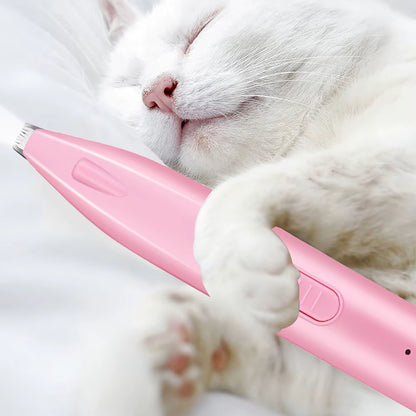 Electric Dog Hair Trimmer - Professional Pet Grooming Tool for Dogs and Cats, Includes Scissors for Feet, Ears, and Sensitive Areas