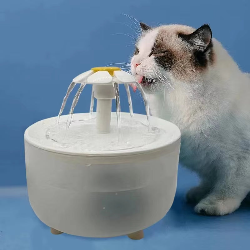 Automatic Pet Water Fountain with USB Power, Quiet Operation, 1200ml Capacity, Recirculating Filtered Water Dispenser for Cats