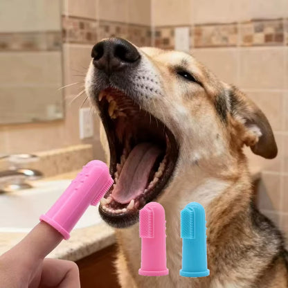 3-Sided Plastic Toothbrush for Dogs and Cats - Tartar Removal and Oral Care Tool