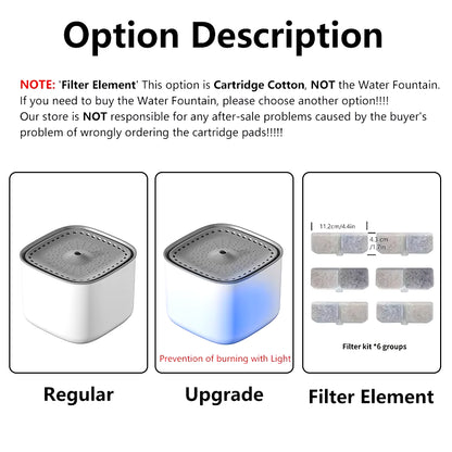 3L Automatic Cat Water Fountain with Recirculating Filter and Large Capacity - USB Electric Silent Water Dispenser for Cats
