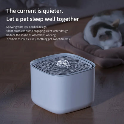 3L Automatic Cat Water Fountain with Recirculating Filter and Large Capacity - USB Electric Silent Water Dispenser for Cats