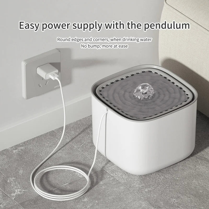 3L Automatic Cat Water Fountain with Recirculating Filter and Large Capacity - USB Electric Silent Water Dispenser for Cats