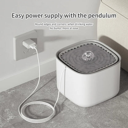 3L Automatic Cat Water Fountain with Recirculating Filter and Large Capacity - USB Electric Silent Water Dispenser for Cats