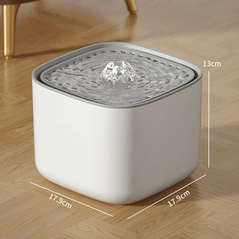 3L Automatic Cat Water Fountain with Recirculating Filter and Large Capacity - USB Electric Silent Water Dispenser for Cats