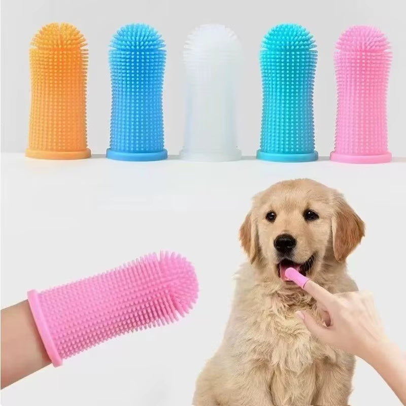 3-Sided Plastic Toothbrush for Dogs and Cats - Tartar Removal and Oral Care Tool